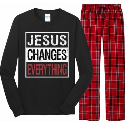 Jesus Changes Everything Long Sleeve Pajama Set