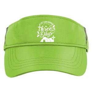 Jesus Christian Easter A Lot Can Happen In Three Days Adult Drive Performance Visor