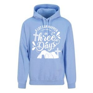 Jesus Christian Easter A Lot Can Happen In Three Days Unisex Surf Hoodie