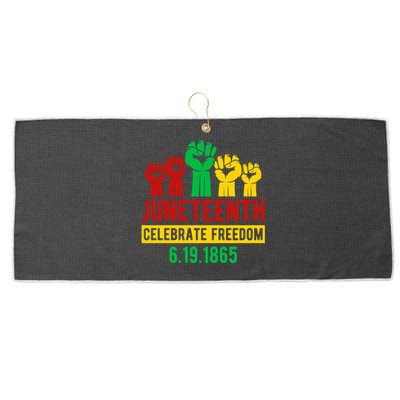 Juneteenth Celebrating Freedom Black History Black Great Gift Large Microfiber Waffle Golf Towel