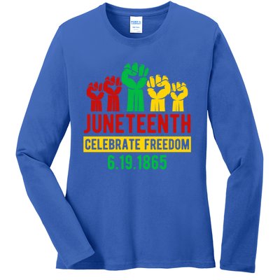 Juneteenth Celebrating Freedom Black History Black Great Gift Ladies Long Sleeve Shirt