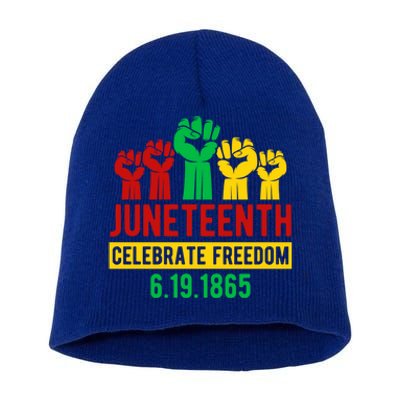 Juneteenth Celebrating Freedom Black History Black Great Gift Short Acrylic Beanie