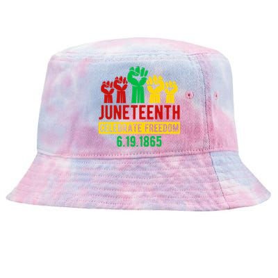 Juneteenth Celebrating Freedom Black History Black Great Gift Tie-Dyed Bucket Hat