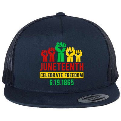 Juneteenth Celebrating Freedom Black History Black Great Gift Flat Bill Trucker Hat