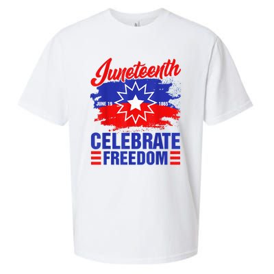 Juneteenth Celebrate Freedom Red White Blue Free Black Slave Sueded Cloud Jersey T-Shirt