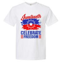 Juneteenth Celebrate Freedom Red White Blue Free Black Slave Garment-Dyed Heavyweight T-Shirt