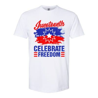 Juneteenth Celebrate Freedom Red White Blue Free Black Slave Softstyle CVC T-Shirt