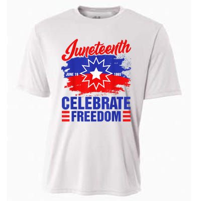 Juneteenth Celebrate Freedom Red White Blue Free Black Slave Cooling Performance Crew T-Shirt