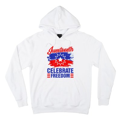 Juneteenth Celebrate Freedom Red White Blue Free Black Slave Hoodie