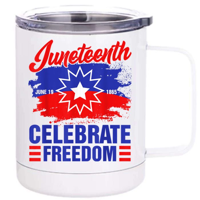 Juneteenth Celebrate Freedom Red White Blue Free Black Slave 12 oz Stainless Steel Tumbler Cup