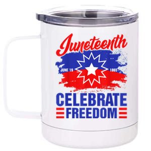 Juneteenth Celebrate Freedom Red White Blue Free Black Slave 12 oz Stainless Steel Tumbler Cup