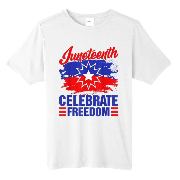 Juneteenth Celebrate Freedom Red White Blue Free Black Slave Tall Fusion ChromaSoft Performance T-Shirt