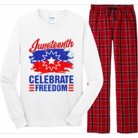 Juneteenth Celebrate Freedom Red White Blue Free Black Slave Long Sleeve Pajama Set