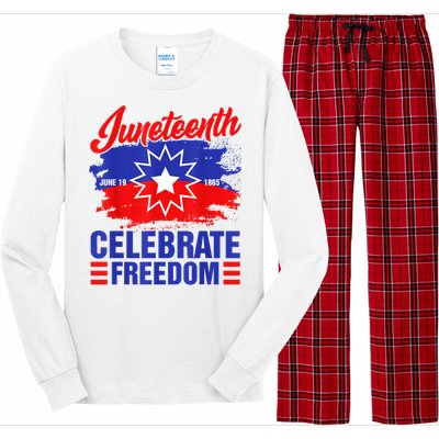 Juneteenth Celebrate Freedom Red White Blue Free Black Slave Long Sleeve Pajama Set