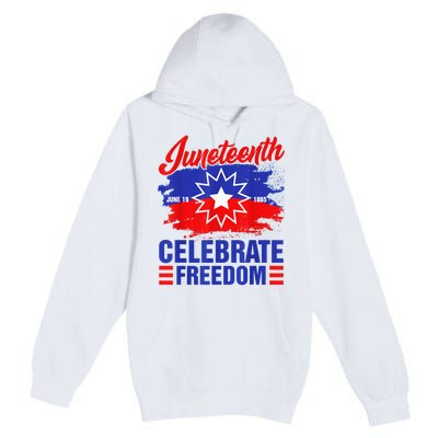 Juneteenth Celebrate Freedom Red White Blue Free Black Slave Premium Pullover Hoodie