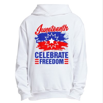 Juneteenth Celebrate Freedom Red White Blue Free Black Slave Urban Pullover Hoodie