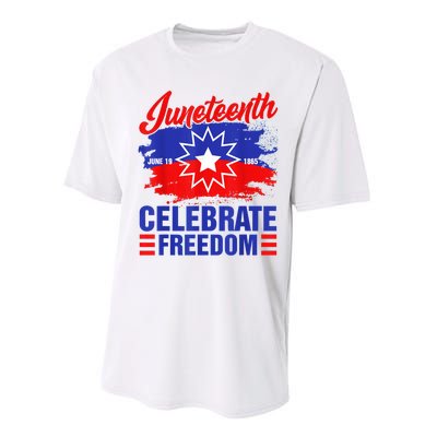 Juneteenth Celebrate Freedom Red White Blue Free Black Slave Performance Sprint T-Shirt