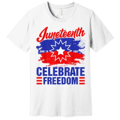 Juneteenth Celebrate Freedom Red White Blue Free Black Slave Premium T-Shirt