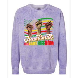 Juneteenth Celebrate Freedom Independence Day Black History Cute Gift Colorblast Crewneck Sweatshirt