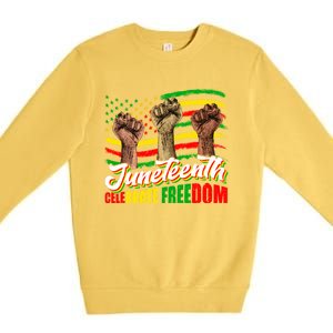 Juneteenth Celebrate Freedom Independence Day Black History Cute Gift Premium Crewneck Sweatshirt