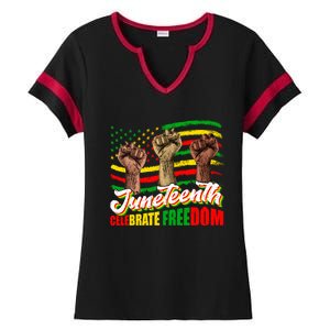 Juneteenth Celebrate Freedom Independence Day Black History Cute Gift Ladies Halftime Notch Neck Tee