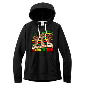 Juneteenth Celebrate Freedom Independence Day Black History Cute Gift Women's Fleece Hoodie