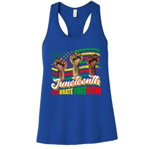 Juneteenth Celebrate Freedom Independence Day Black History Cute Gift Women's Racerback Tank