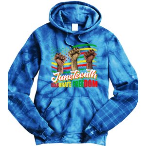 Juneteenth Celebrate Freedom Independence Day Black History Cute Gift Tie Dye Hoodie