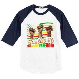 Juneteenth Celebrate Freedom Independence Day Black History Cute Gift Baseball Sleeve Shirt