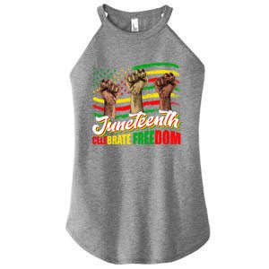 Juneteenth Celebrate Freedom Independence Day Black History Cute Gift Women's Perfect Tri Rocker Tank