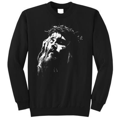 Jesus Christ Face Christian Gospel Religious Bible Sweatshirt