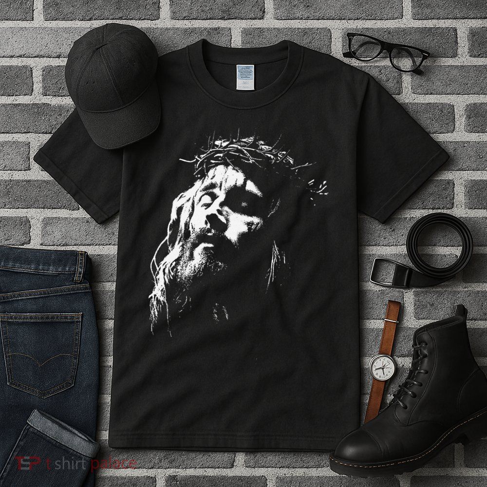 Jesus Christ Face Christian Gospel Religious Bible Tall T-Shirt