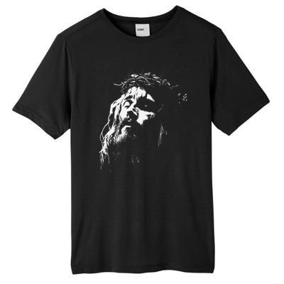 Jesus Christ Face Christian Gospel Religious Bible Tall Fusion ChromaSoft Performance T-Shirt