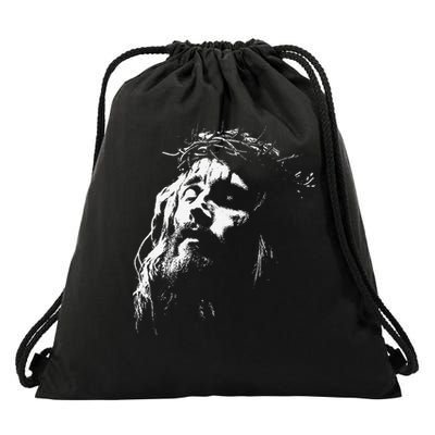 Jesus Christ Face Christian Gospel Religious Bible Drawstring Bag