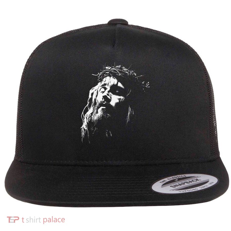 Jesus Christ Face Christian Gospel Religious Bible Flatbill Hat