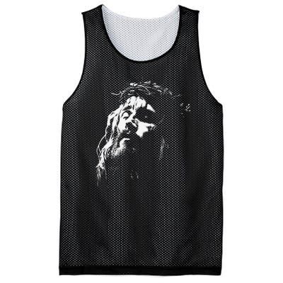 Jesus Christ Face Christian Gospel Religious Bible Mesh Reversible Basketball Jersey Tank