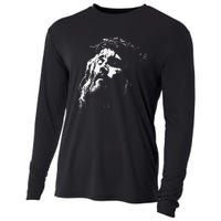 Jesus Christ Face Christian Gospel Religious Bible Cooling Performance Long Sleeve Crew