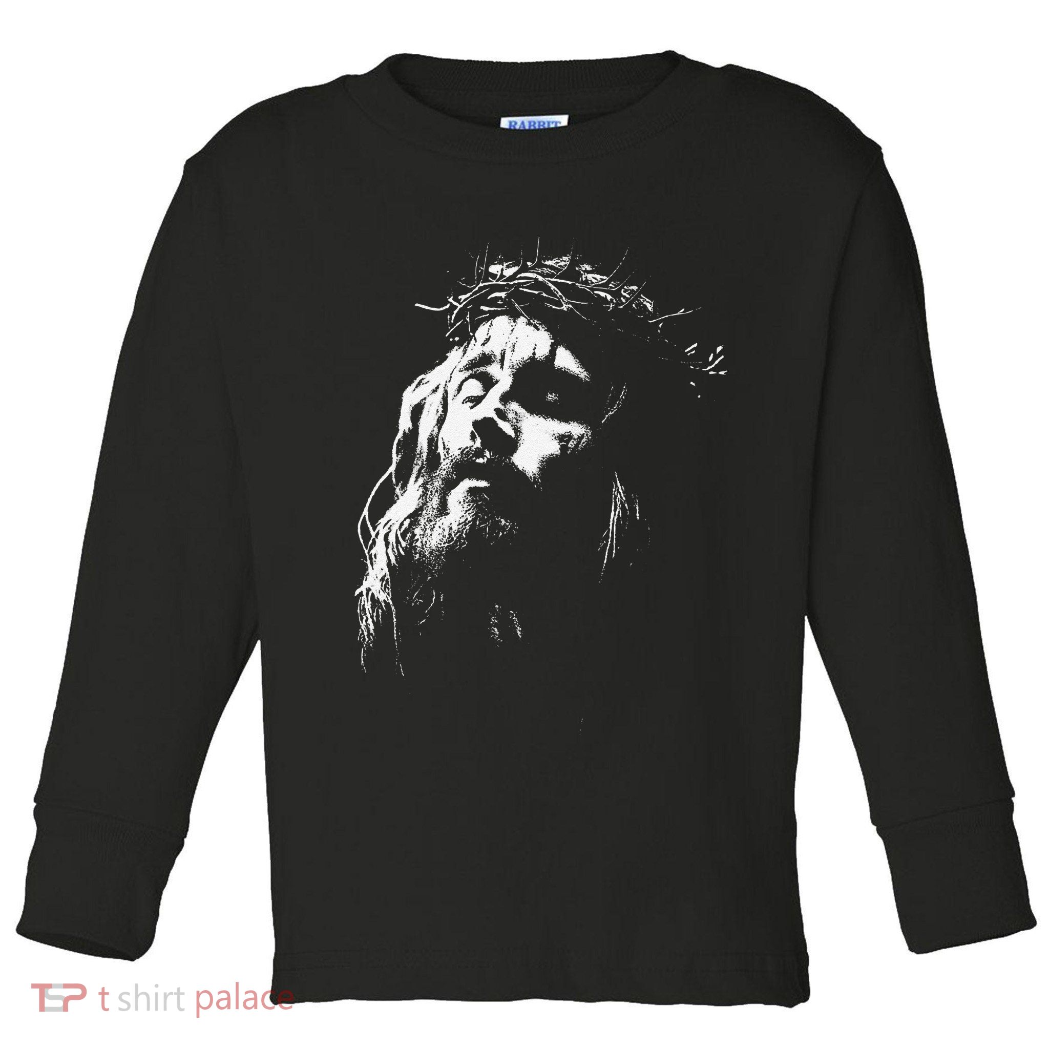 Jesus Christ Face Christian Gospel Religious Bible Toddler Long Sleeve Shirt