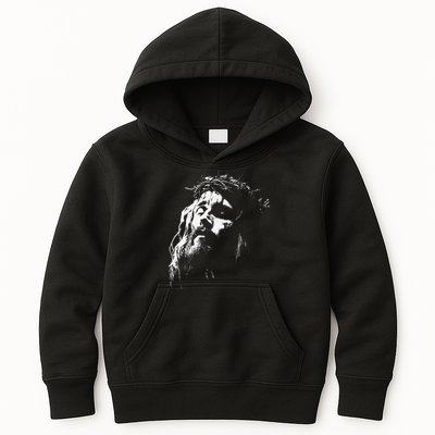 Jesus Christ Face Christian Gospel Religious Bible Kids Hoodie