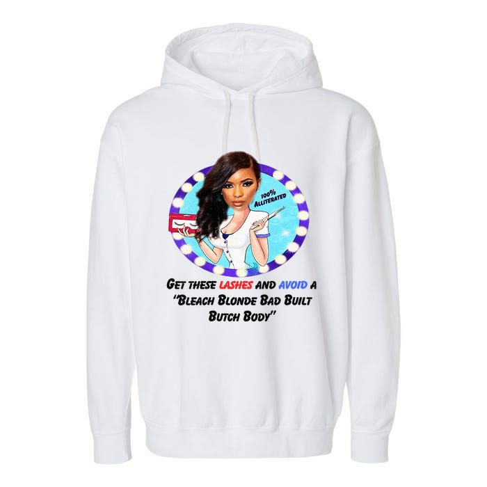 Jasmine Crockett For President Jasmine Badass Tess Garment-Dyed Fleece Hoodie