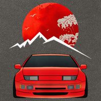 JDM Car Fairlady Z 300zx Z32 Graphic Cotton Canvas Backpack