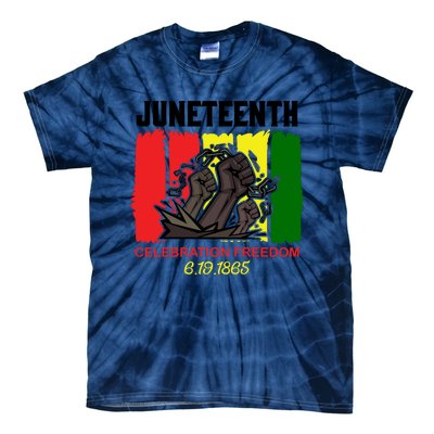 Juneteenth Celebration Freedom 6/19/1865 Graphic Tie-Dye T-Shirt