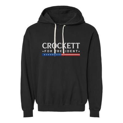 Jasmine Crockett For President 2028 Usa Election Garment-Dyed Fleece Hoodie