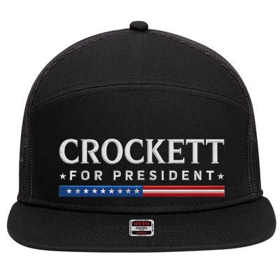 Jasmine Crockett For President 2028 Usa Election 7 Panel Mesh Trucker Snapback Hat