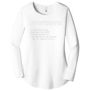 Juneteenth Celebrates Freedom Black African American History Women's Perfect Tri Tunic Long Sleeve Shirt