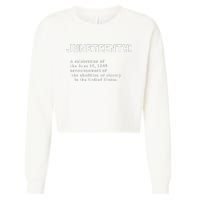 Juneteenth Celebrates Freedom Black African American History Cropped Pullover Crew