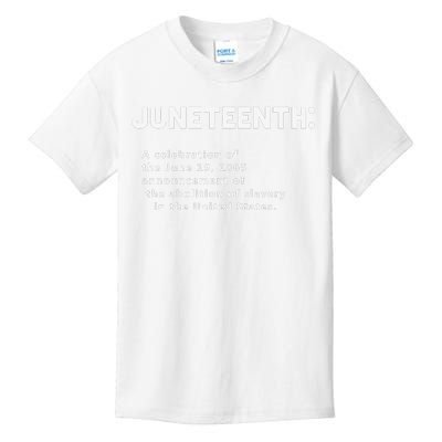 Juneteenth Celebrates Freedom Black African American History Kids T-Shirt