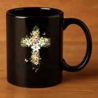Jesus Christian Flower Wildflower 11oz C Handle Ceramic Mug