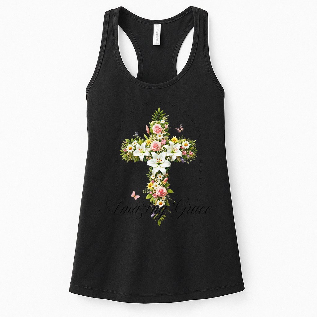 Jesus Christian Flower Wildflower Womens Tank Top