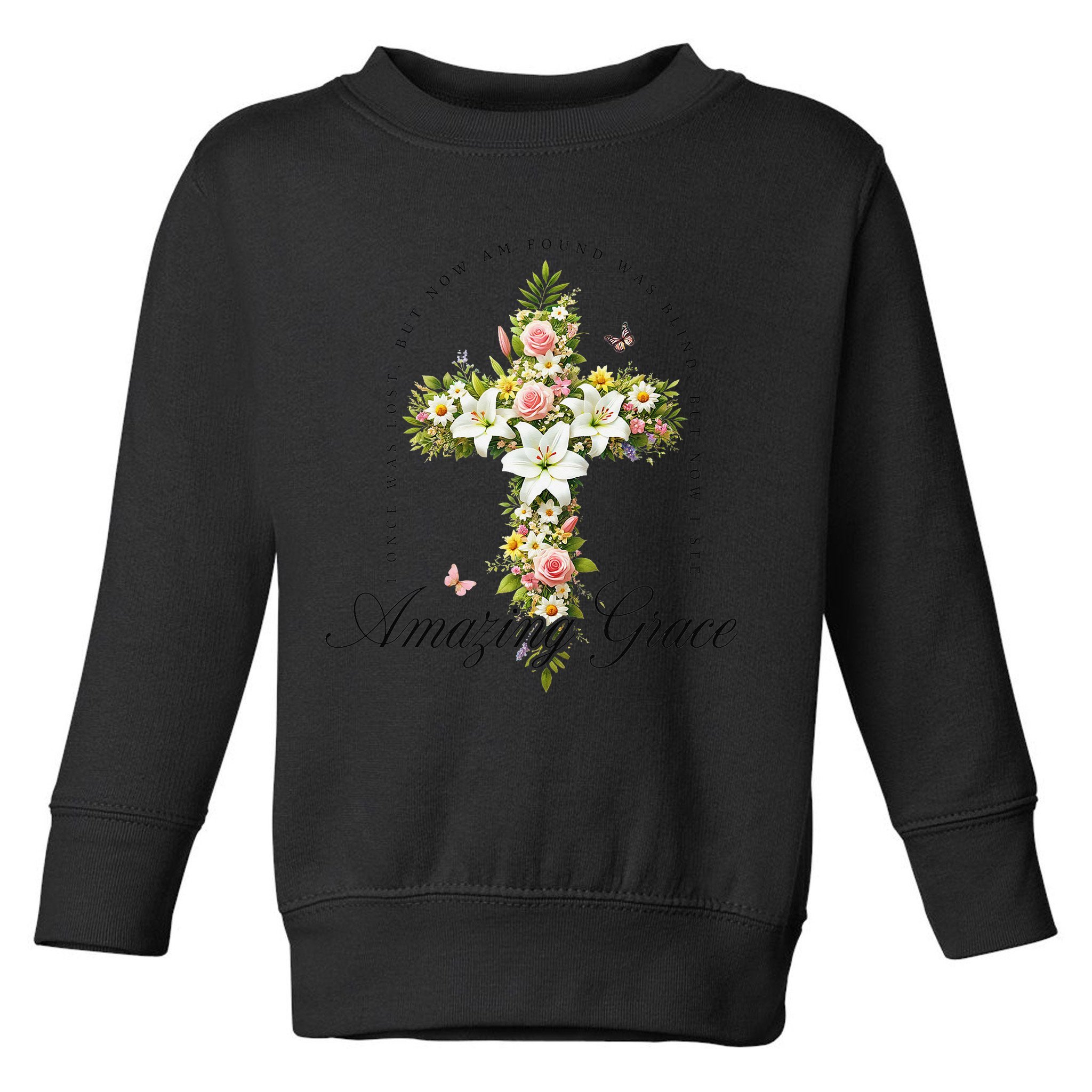 Jesus Christian Flower Wildflower Toddler Sweatshirt